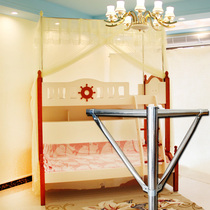 Bunk bed mosquito net stainless steel thickened high-end household single door encryption 1 meter 2 mother and child bed Bunk bed All-in-one universal