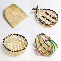 Mini bamboo small fruit basket small dustpan super small bamboo basket characteristic personality small basket fish-shaped basket decoration photo props