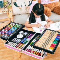 Condae Children Painting Suit Watercolor Stroke Tool Nursery School Elementary School Students Fine Art Crayon Color Pen Innocuous