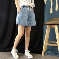 Tai nhỏ sản xuất hè mới 2019 size lớn Quần short denim nữ co giãn eo thẳng quần nhẹ thoáng khí quần - Quần jean quần jean baggy nữ