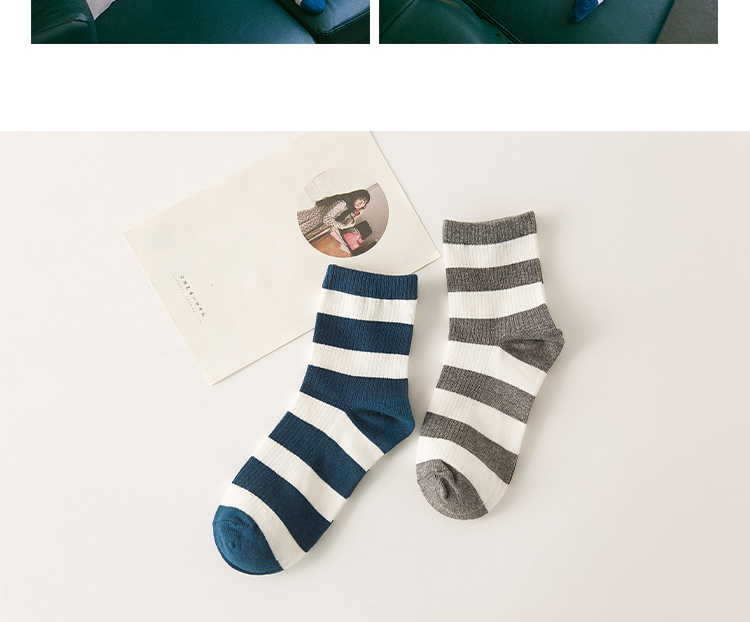 Vớ cotton cao cấp Kiểu dáng mùa xuân và mùa hè Hàn Quốc vớ nữ sọc cotton Vớ nữ vớ Nhật Bản vớ thể thao thủy triều - Vớ bông tất dài qua đầu gối cho nữ