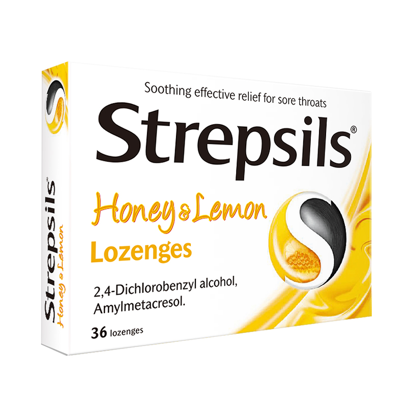 Strepsils使立消英国进口润喉糖儿童成人护嗓喉咙蜂蜜柠檬