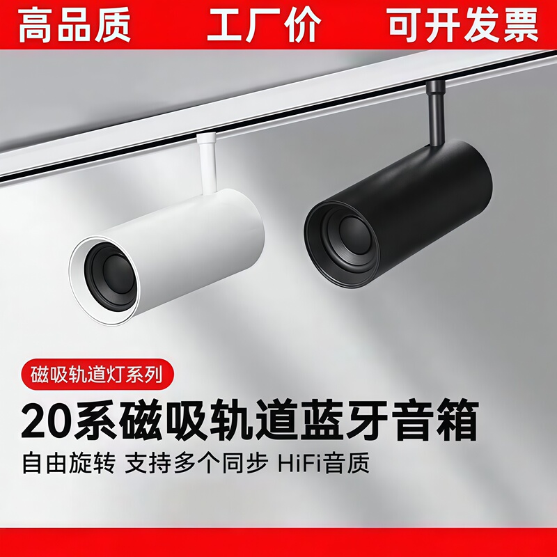 Magnetic Track Light Bluetooth Ceiling Speaker Shop Home Music Speaker Embedded Clothing Store Spotlight Speaker