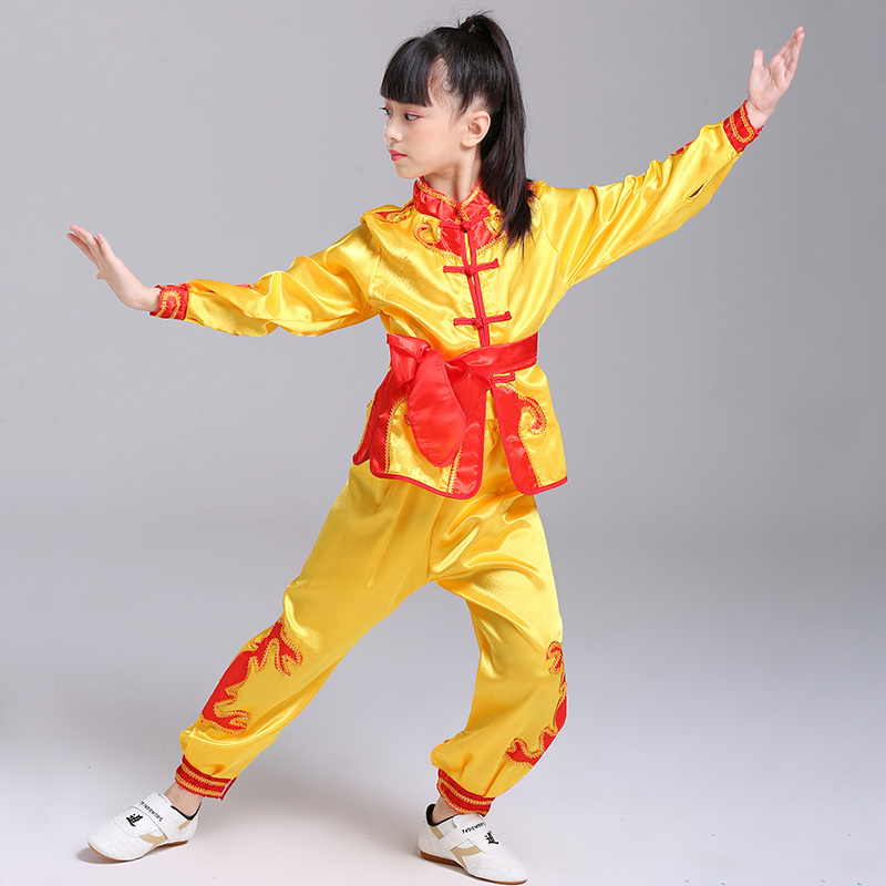 Boys Martial arts Kungfu & Tai-Chi Uniforms for Girls Children drum clothing primary school students Chinese Kung Fu youth training clothing boys and girls children martial arts performance clothing