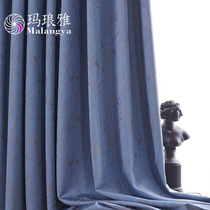 American modern simple light luxury high precision jacquard 2021 New New Chinese living room bedroom custom blackout curtain