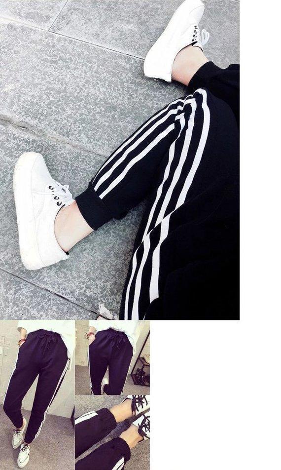 Fat mm quần thể thao giản dị thêm kích thước lớn của phụ nữ mùa xuân và mùa thu quần chất béo 200 pounds quần thun chân sinh viên quần áo sơ mi nữ form rộng