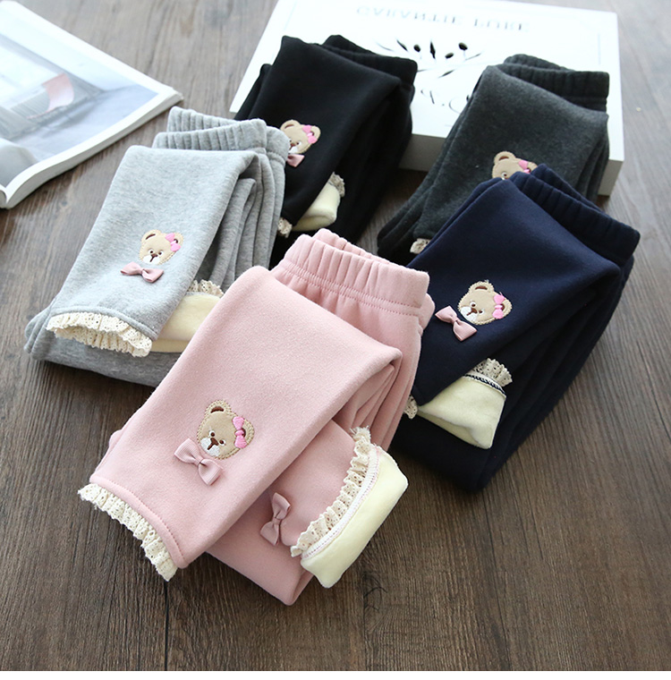 Cô gái cộng với quần legging nhung mùa đông mới cho bé gái một chiếc quần nhung mặc quần lưng bé gái cao quần jean đẹp bé gái