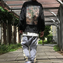 fg essentials fog fear of god double line high street tide loose casual flower round neck sweater