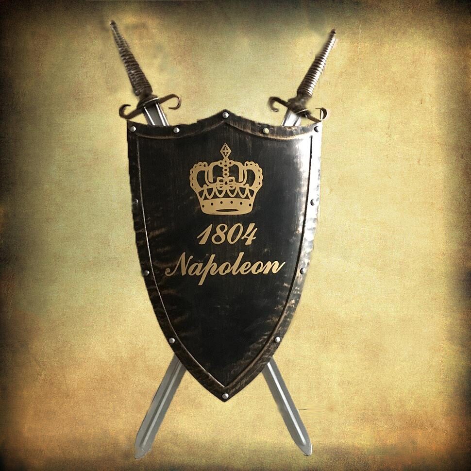 American Country Iron Shield Wall Hanging Sword Decorated Bar KTV Network Bar Wall Hanging Film Prop