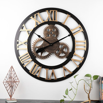 Eurostyle creativity 70cm large circle bell personality Roman digital gear hanging clock living room silent wall clock quartz clock