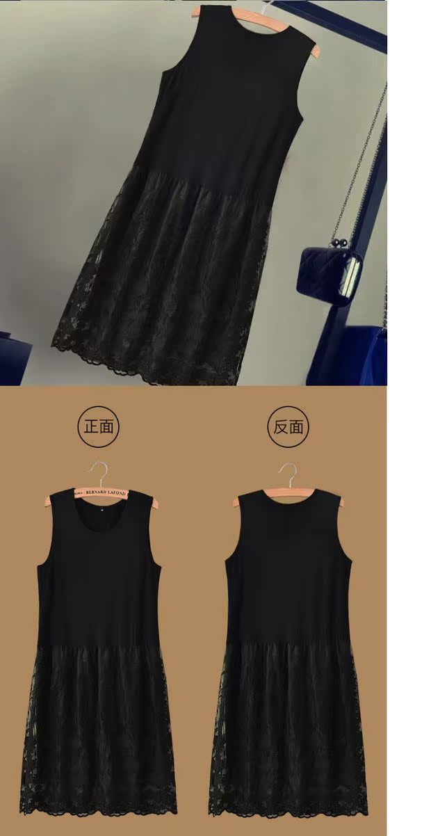 Phụ nữ có kích thước lớn, váy ren lỏng, váy có dây đeo phía dưới váy Modal có tay dài giữa bên trong với jumpsuit áo tắm