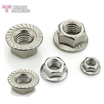 Authentic 304 stainless steel hexagon flange nut non-slip nut with tooth nut M3M4M5M6M8M12