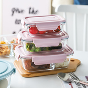 hộp cơm điện bear Sheri borosilicate kính chịu nhiệt hộp ăn trưa hộp lưu trữ lò vi sóng sinh viên với nắp hộp ăn trưa đặt bát - Hộp cơm điện sưởi ấm hộp bento giữ nhiệt