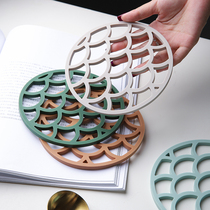 Sherry fish scales High temperature silicone heat insulation placemat mat Non-slip anti-hot bowl pad Coaster table thickened pot pad