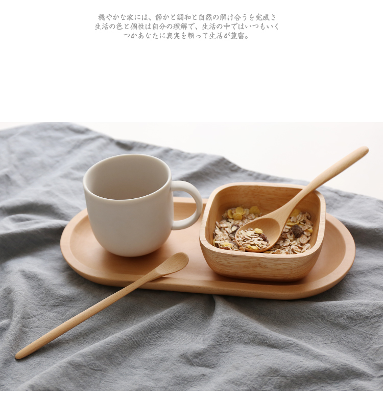 Sherley Elm đơn giản bộ dao kéo gỗ rắn Bữa ăn nĩa khuấy muỗng bàn dao trái cây nĩa súp tráng miệng muỗng - Đồ ăn tối đĩa giấy