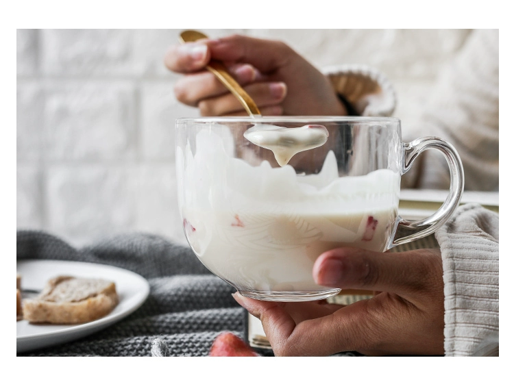 Sheri Dày Glass Oatmeal Sữa Bữa sáng Cup Sữa chua lớn Cup Cà phê Cup Cup Cup Cup bụng lớn