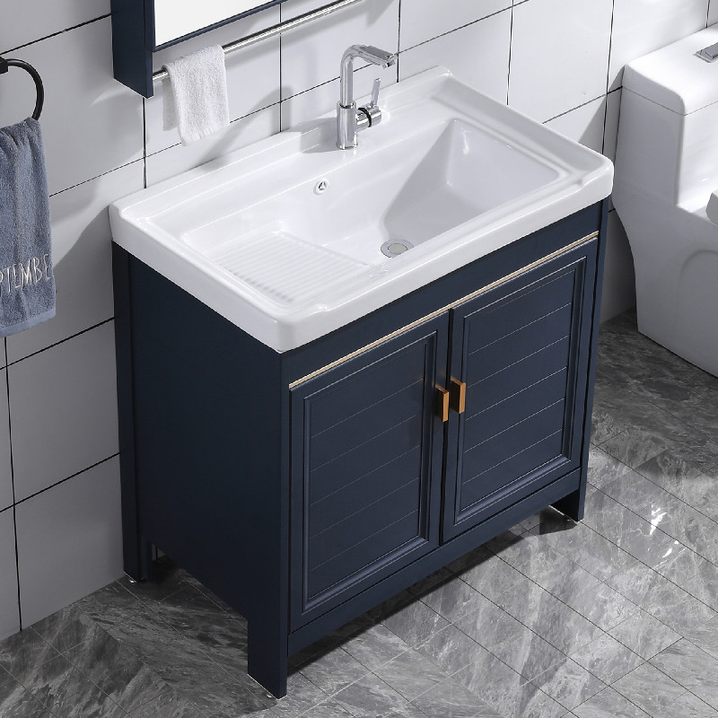 Ceramic laundry basin floor to ceiling bathroom cabinet combination balcony wash closet toilet wash basin with washboard sink pool