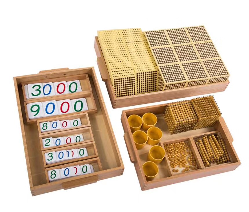 Kindergarten Montella's Early Education Puzzle Toys Montasori Mathematical Teaching Aids Decimal System Bank Game-Taobao