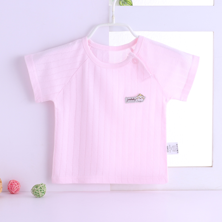 Trẻ em Nửa Tay Áo Phim Hoạt Hình Mỏng Quần Áo Trẻ Em Bé Ngắn Tay Áo T-Shirt Boy Con Bé Mùa Hè Mùa Xuân Bông Top