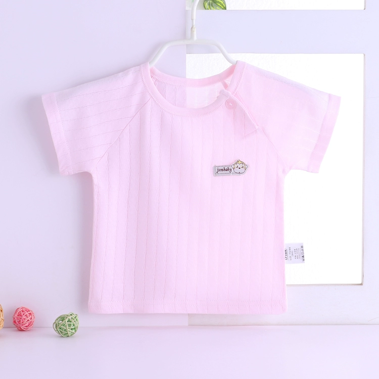 Trẻ em Nửa Tay Áo Phim Hoạt Hình Mỏng Quần Áo Trẻ Em Bé Ngắn Tay Áo T-Shirt Boy Con Bé Mùa Hè Mùa Xuân Bông Top