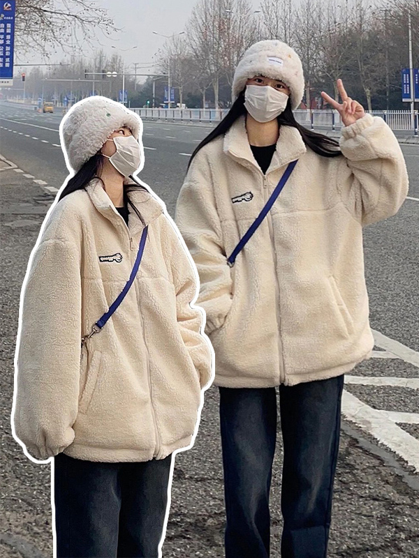 Thickened Lamb Wool Cotton Jacket for Women, Autumn and Winter 2026 New Korean Style, High-End and Super Beautiful Fleece Cotton Coat