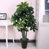 Simulation fake tree green plant Indoor floor decoration Simulation plant Plastic fake flower Living room bonsai plant ornaments Fortune tree