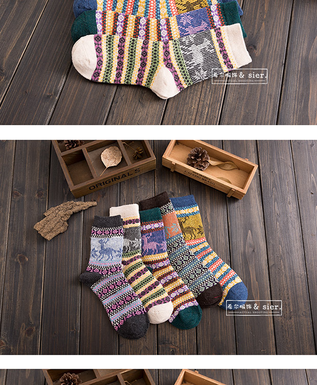 Vớ mùa đông vớ nữ ống mùa thu và mùa đông mẫu cotton nữ vớ Hàn Quốc dày cotton ấm vớ nữ vớ len tất lót bông