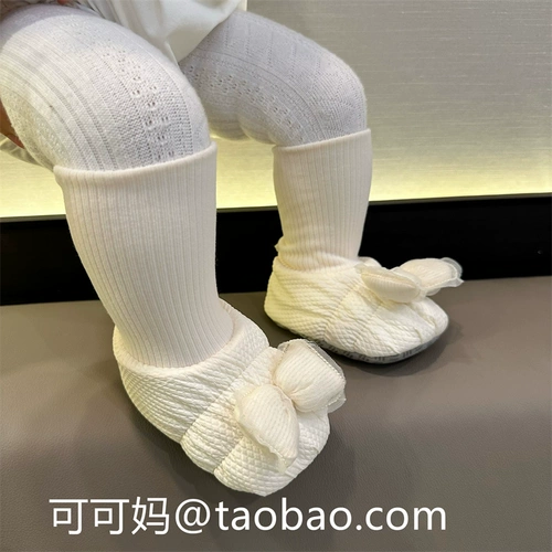 Демисезонные детские туфли для новорожденных для девочек, флисовая обувь для раннего возраста, 0-1 лет, мягкая подошва