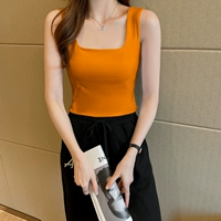 Оранжевый, короткий, квадратный вырез