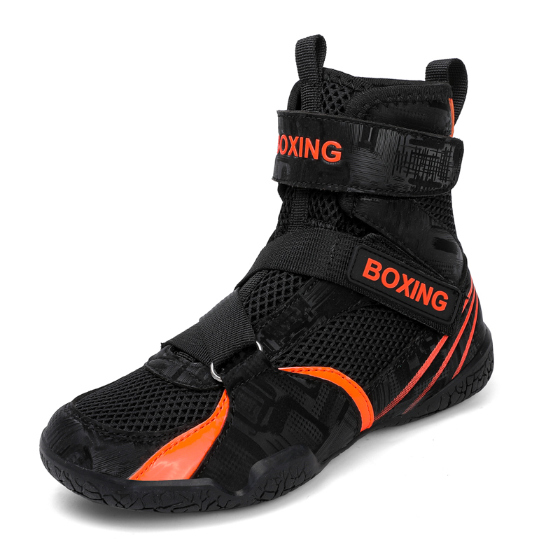 Boxing Sports Shoes, Kidsren's Wrestling Boots, Men's and Women's Sanda Fighting Comprehensive Training Shoes, Professional Squat and Deadlift Fitness Shoes