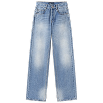 (Imported cotton series) Miss Sixty2024 autumn new jeans womens high-waist button straight trousers