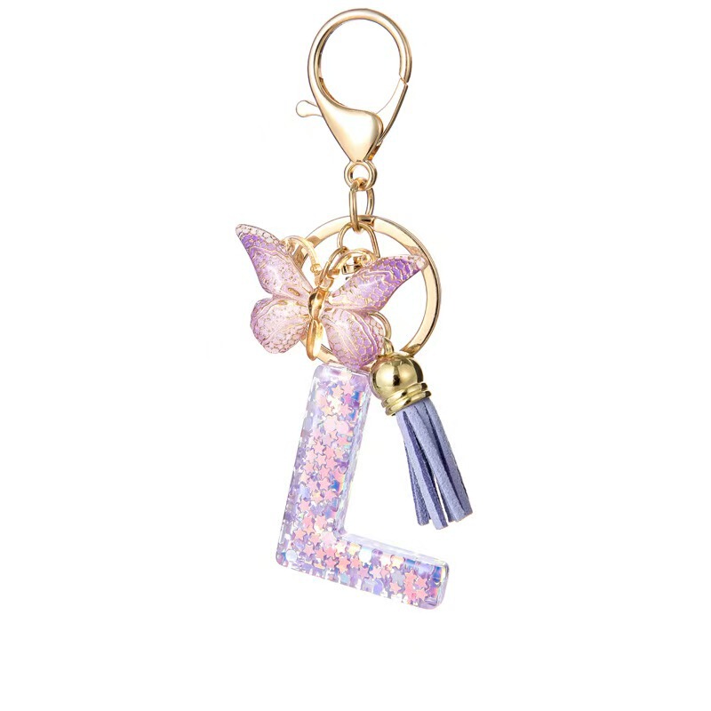 New Resin 26-Letter Keychain, Luggage Doll Pendant, Uppercase Letters, Couple Name Pendant