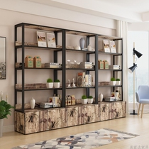  Household simple bookshelf bookcase shelf Multi-layer combination shelf storage rack Living room locker floor rack bookcase