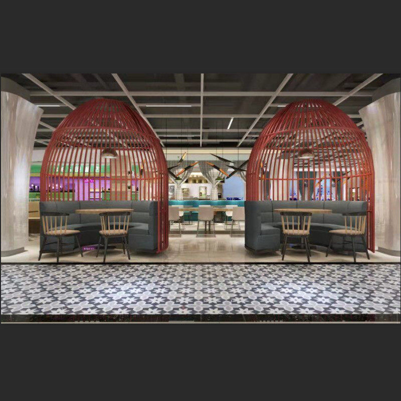 European Wrought iron large bird cage ornament Floor-to-ceiling bird cage Dining room bird cage Large hot pot shop card holder bird cage