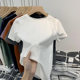 Cotton short-sleeved t-shirt women's trendy ins2022 spring and summer new loose all-match round neck T-shirt brushed solid color top