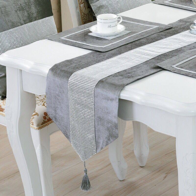 Modern simple tableflag European and American luxury luxury high-end dining tablecloth tea flag plate style Chinese tea bar cloth
