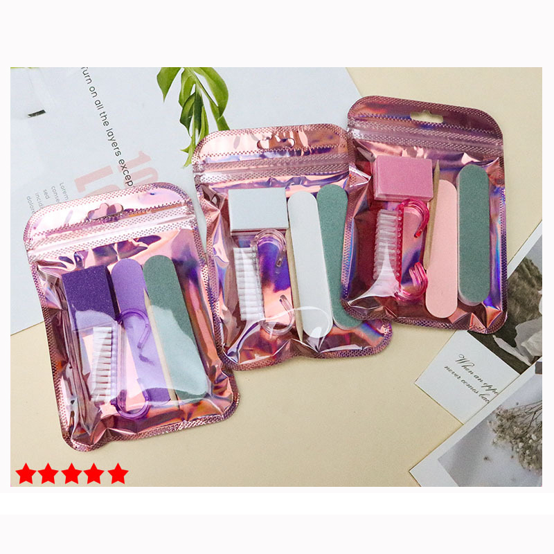 Five-Piece Manicure Tool Set for Nail Care, Including Nail Polishing Strips, Mini Tofu Blocks, Polishing Sticks, Wooden Sticks, and Horn Brushes Five-Piece Manicure Tool Set for Nail Care, Including Nail Polishing Strips, Mini Tofu Blocks, Polishing Sticks, Wooden Sticks, and Horn Brushes