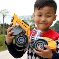 Childrens large inertial excavator digging truck excavator anti-fall engineering vehicle simulation toy car model boy gift