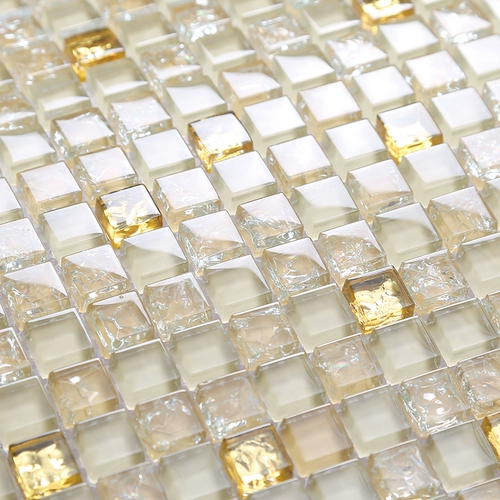 Средиземноморская раковина европейская стеклянная хрустальная мозаичная мозаичная плитка Фоновая стена головоломка гостиная кухонная наклейка туалет