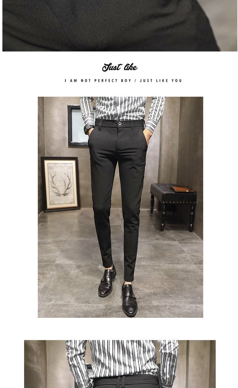 Mùa đông nam cộng với quần nhung chân dày quần thường nam trẻ trung Slim phiên bản Hàn Quốc của xu hướng quần hoang dã quần baggy nam