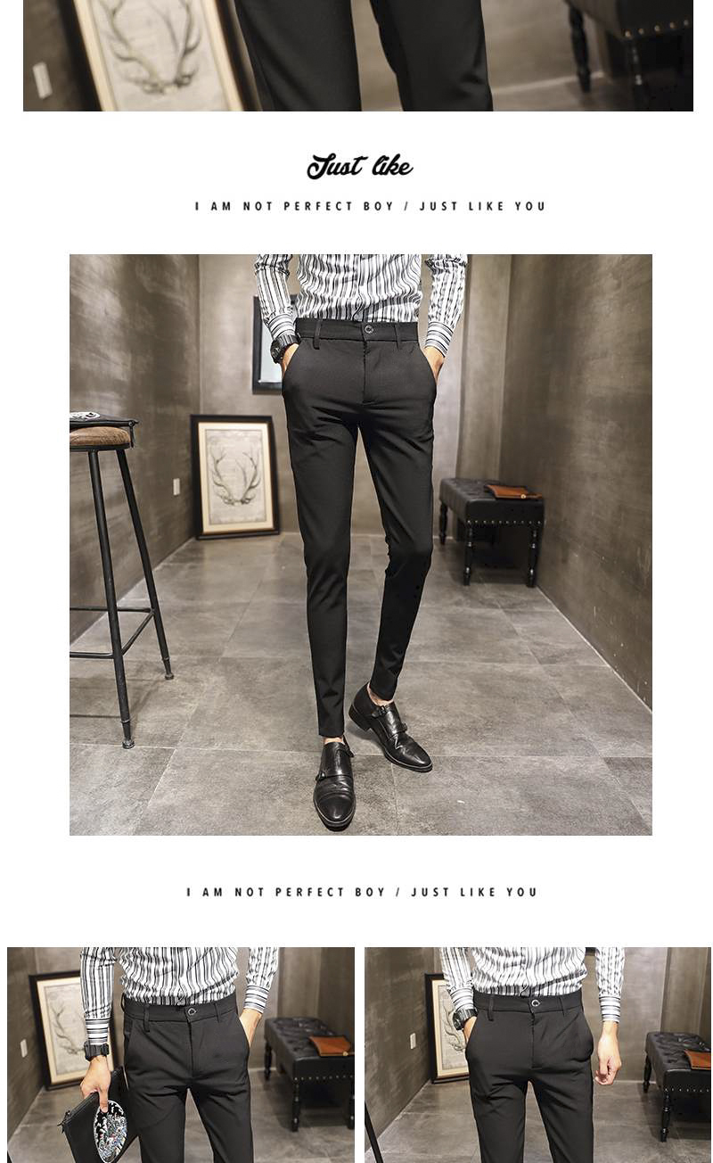 Mùa đông nam cộng với quần nhung chân dày quần thường nam trẻ trung Slim phiên bản Hàn Quốc của xu hướng quần hoang dã quần baggy nam