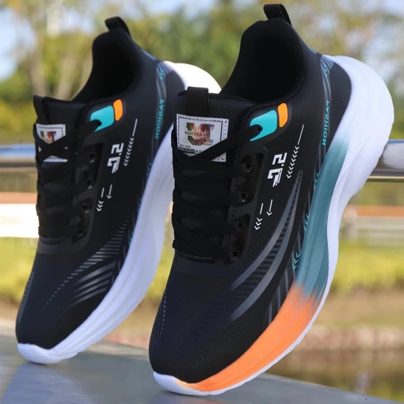 Qiao Zhou Genuine Sports Shoes Men's 2026 Spring New Ultra-Light Shock-Absorbing Soft-Soled Running Shoes Travel Casual Shoes