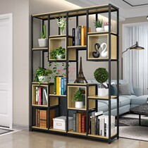 Iron Art Shelf Living Room Partition Floor Exhibition Shelf Simple Flower Shelf Multilayer Xuan Guan Bou Decoration Separator Bookshelves