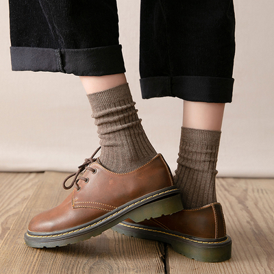 【5双】日系堆堆袜百搭中筒袜秋冬