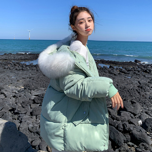 【可拆卸大毛领】羽绒棉服派克服