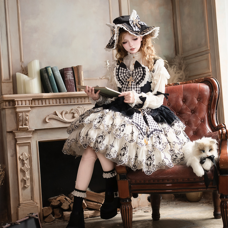 【Now on Sale】Cat Witch Br Thorn Rose Original Design Lolita Dress