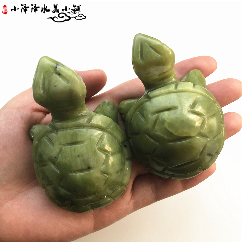 Natural crystal jade turtle furniture natural jade gold turtle home decoration crystal jade