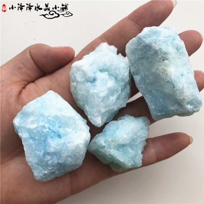 Natural Blue Moon Stone Raw Stone Mineral Crystal Ore Specimen Natural Chite Original Stone Stone Collection Pendulum