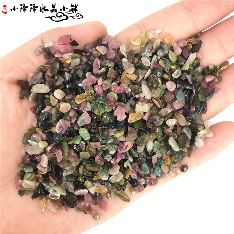 Natural crystal crushed stone color Beaver gravel 2-4mm original stone fish tank stone decoration flower pot for Buddha crystal pillows