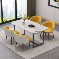 Net red milk tea shop Dessert shop Hotel snack bar chair Cake shop Cafe shop reception table and chair combination